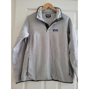 Patagonia Womans Gray Snap fleece sweater jacket size Large